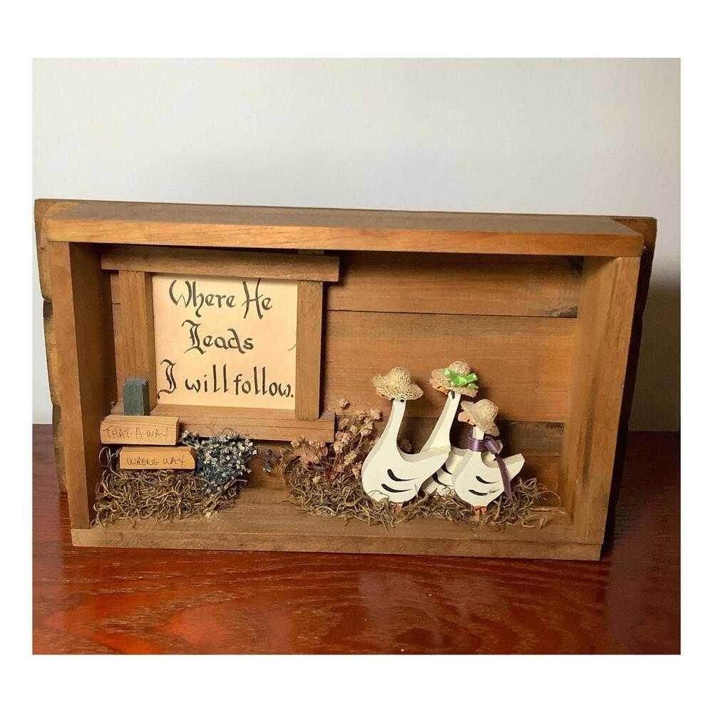 Vintage Wooden Box Sign
